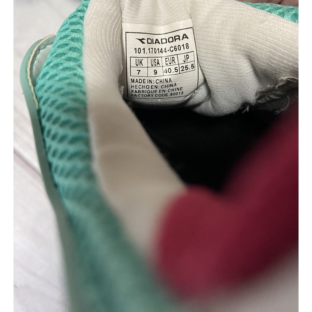 Diadora Speed Pro Evo II Shoes Womens 9 Aqua White Ortholite Running Sneaker - Picture 11 of 11